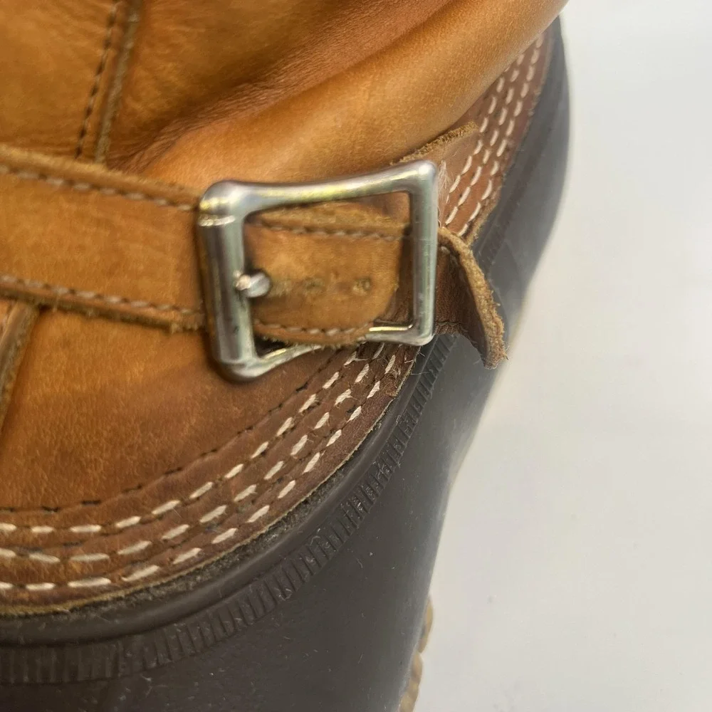 L.L. Bean Maine Hunting Shoe Snow Boots Buckle Mens 11 Brown Gore-Tex Insulated